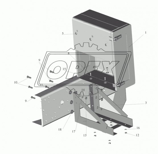 500А-8507011-010 Ящик инструментальный сб. МАЗ