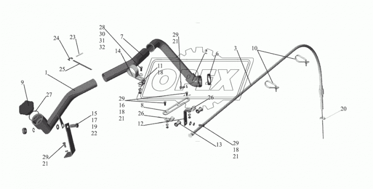 555142-1018078 Указатель уровня масла (щуп) L=1340 АвтоПартнер