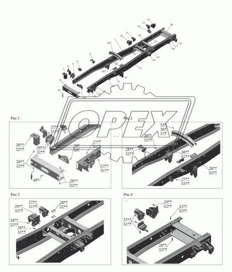 555102-2913444 Кронштейн рессоры дополнительной МАЗ 200х195; h=140; 8отв.ф15/2отв.ф12 МАЗ