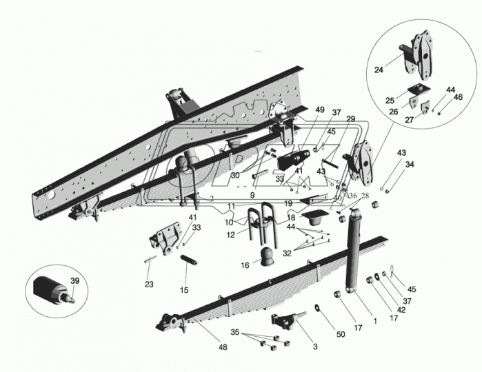 500A-2905420 Шайба С/И плоская (сталь) ф25х52х5 втулки амортизатора упорная, с внутр.конусом под втулку Волмет