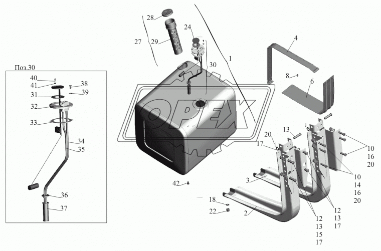650108-1101103 Кронштейн бака МАЗ