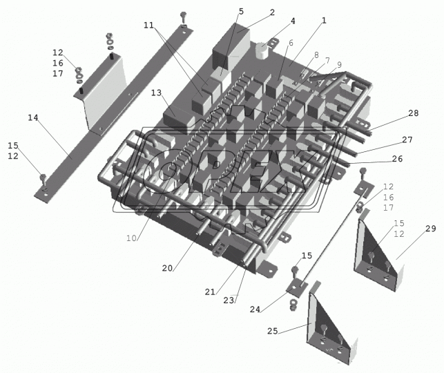 ПЭУП-7М Реле поворотов 24В 84х50х40; 11 плоск.клемм (8+3) Экран