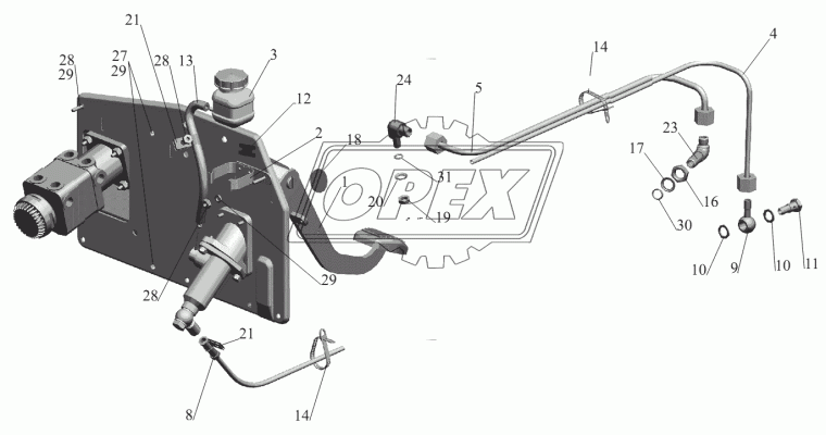 555035-1602004 Блок управления сцеплением и тормозами ТАИМ