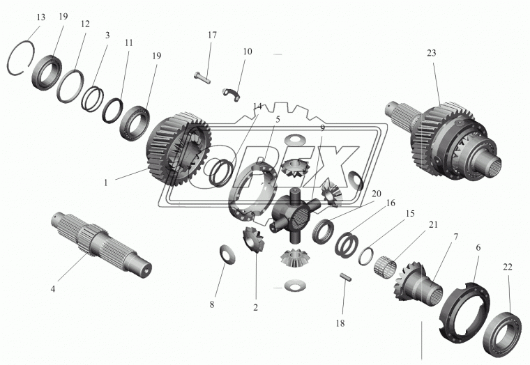 6422-2502151 Шестерня ведущая МАЗ дифференциала среднего моста (z=28х18)