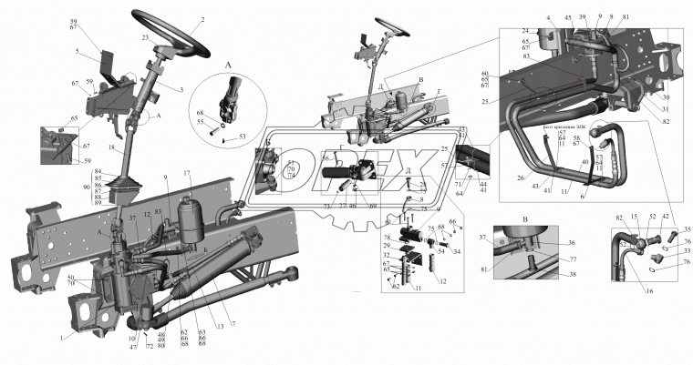 64221-3408009 Рукав ВД (шланг) L=610 К=24 М20х1,5 БААЗ
