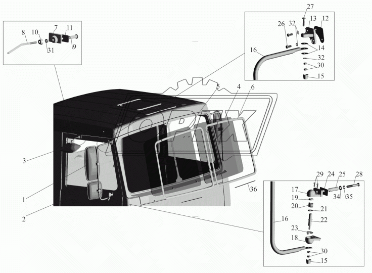 64221-8201109-001 Прокладка опоры держателя зеркала бордюрного ОЗАА