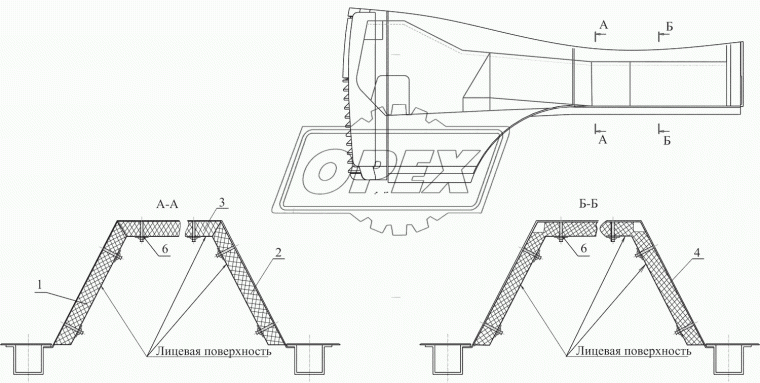 555102-5112115-010 Прокладка левая в сб. ОЗАА