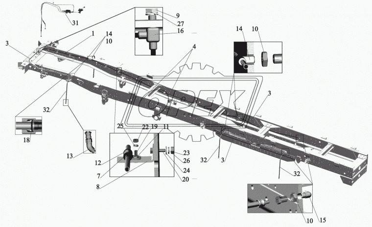 401485 Фитинг Тройник МАЗ