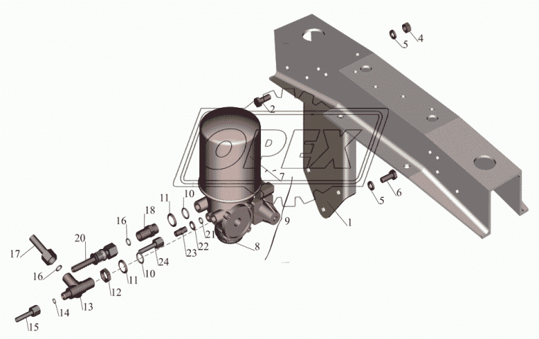 631708-3506142 Трубка со шлангом МАЗ