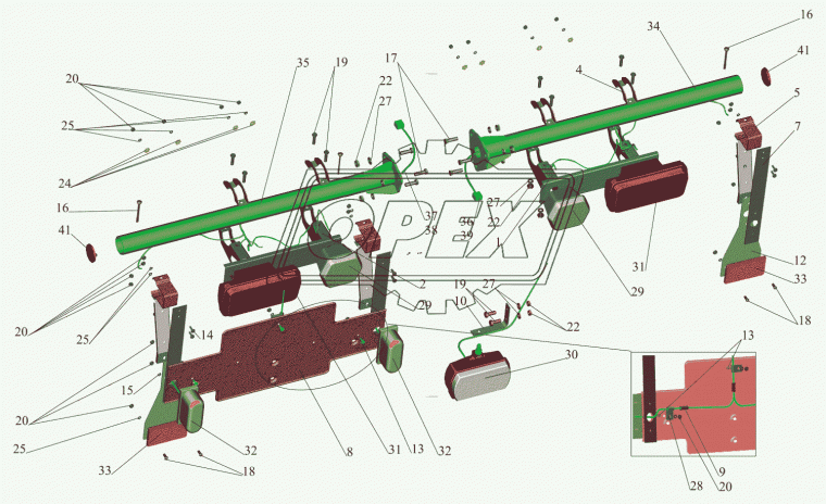 63031-3724026 Жгут задних фонарей правый РЫБИНСК