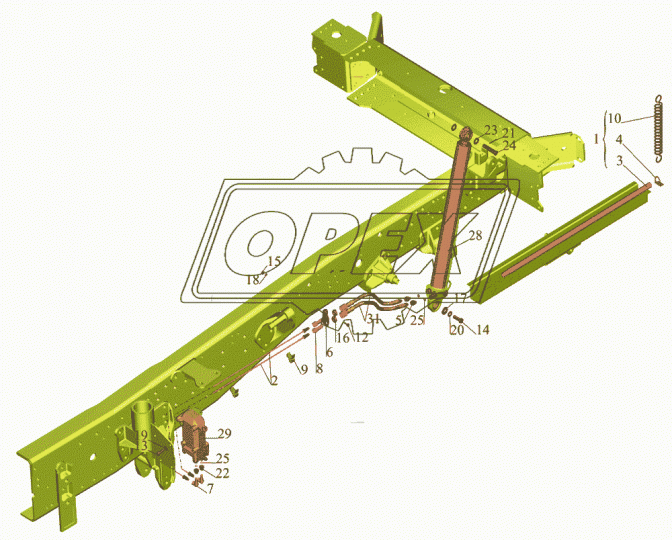 6317-5009055 Трубка насоса подъема кабины МАЗ МАЗ
