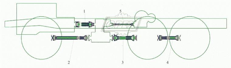 642505-2218010 Вал карданный МАЗ (L=617 мм., 4 отв., торц.шлиц., МАЗ-531605,55165,651705,63171,642505,64255,642550) привод РК БЕЛКАРД
