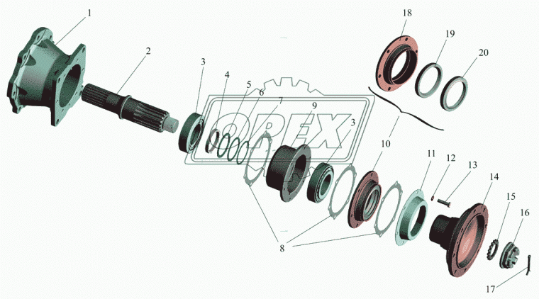 6317-1802194 Картер задний МАЗ