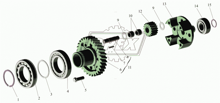 55165-1830028 Ось сателлита МАЗ дифференциала РК (L=129 мм., ф28/ф30) МАЗ