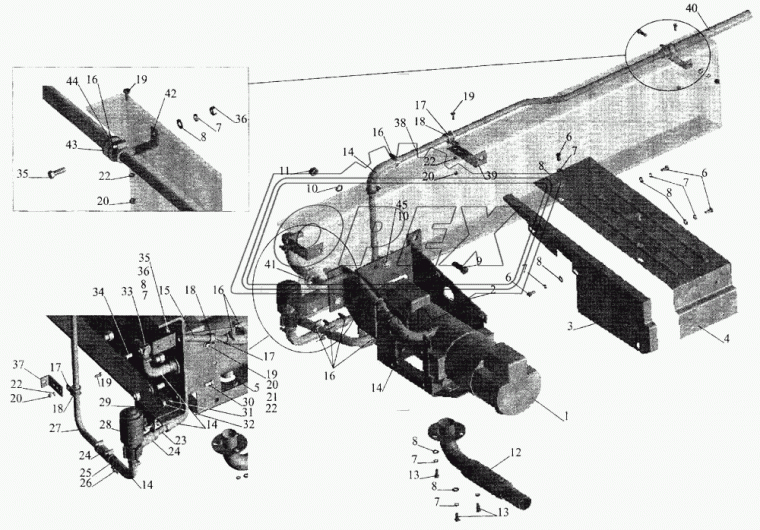 6430-1015616-010 Кронштейн 300х390 МАЗ