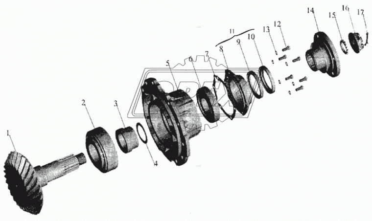 5336-2402037 Гайка М48х2 h=29 К=65, корончатая