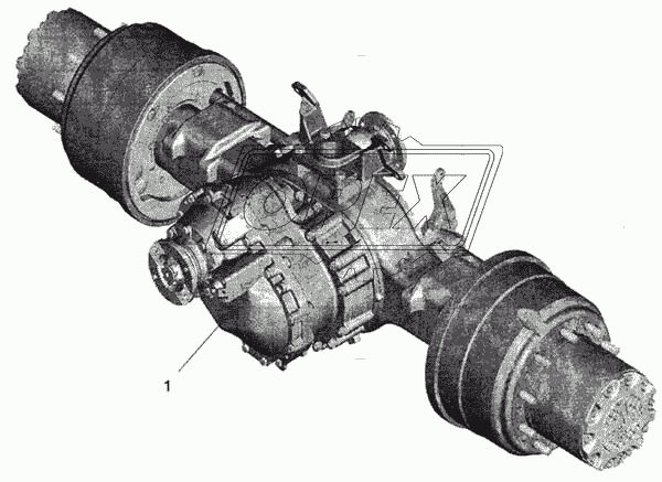 643012-2500012 Мост средний унифицир. (тормозной камеры) z=29/23 U=4,2 МАЗ