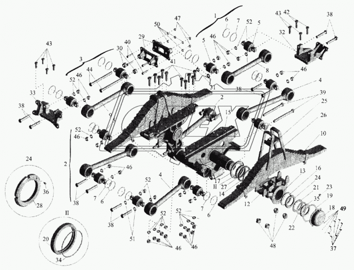6430-2919046 Подкладка подвески балансира МАЗ ф25х45 L=30 (втулка) МАЗ
