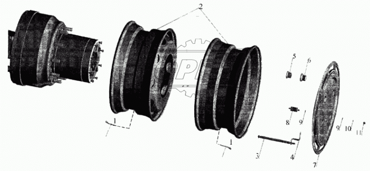 5440-3124049 Кронштейн шланга подкачки МАЗ МАЗ