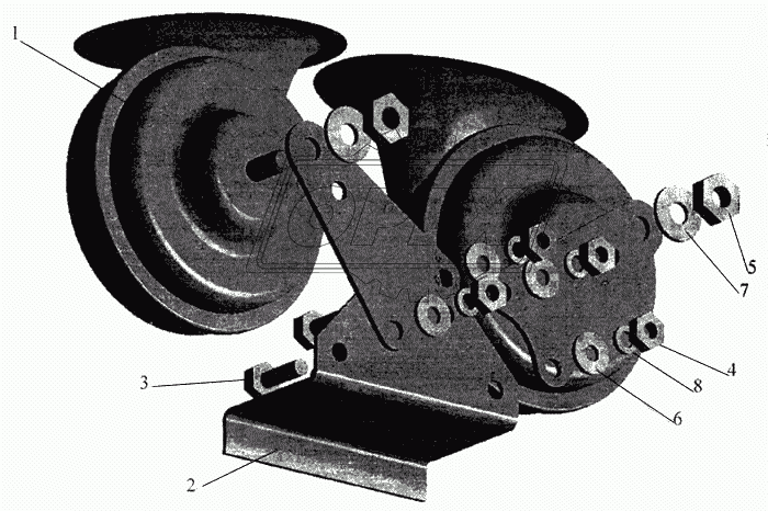 642208-3721014 Кронштейн сигналов сб. МАЗ
