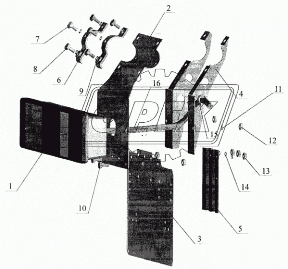 643008-3716023 Кронштейн МАЗ