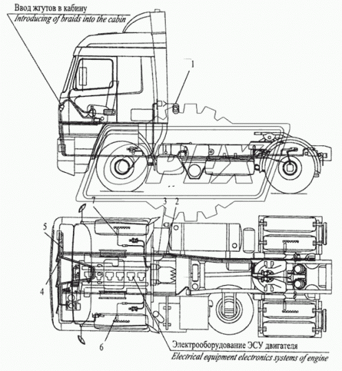 54402-3724760 Жгут АБС по шасси МАЗ