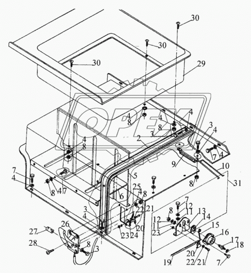6430-8406024 Пружина С/И L=74 L1=55 ф2,5 замка панели передка МАЗ