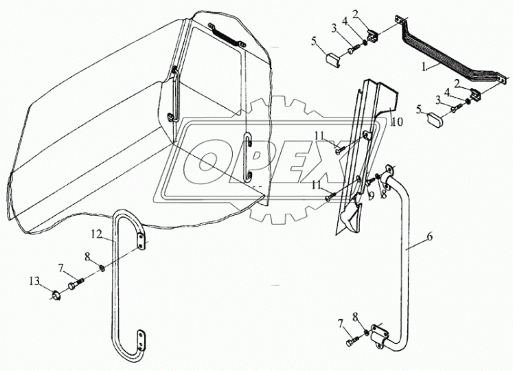 6430-5302021-010 Накладка шторки солнцезащитной левая ОЗАА