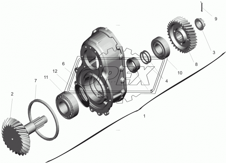 6430-2502036-010 Картер МАЗ редуктора среднего моста; промежуточный МАЗ