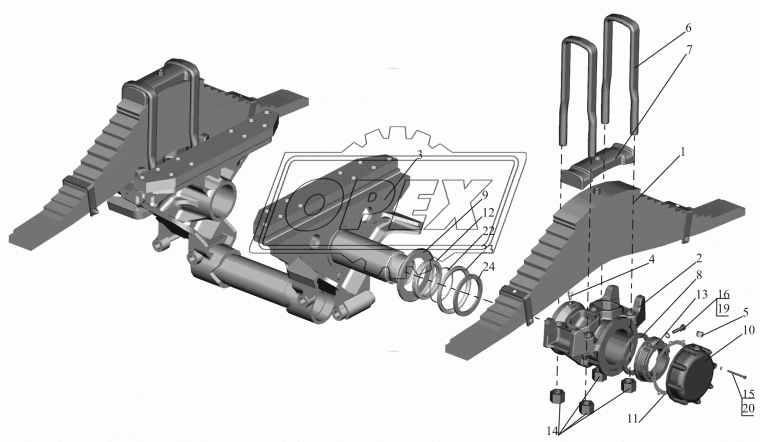 55165-2912012-010 Рессора МАЗ задняя (16 листов) (L=1550 мм.) Белорецк