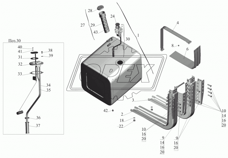 650119-1101102 Кронштейн бака МАЗ