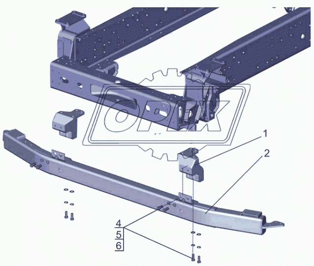 6430В9-2809010-000 Брус противоподкатный МАЗ МАЗ