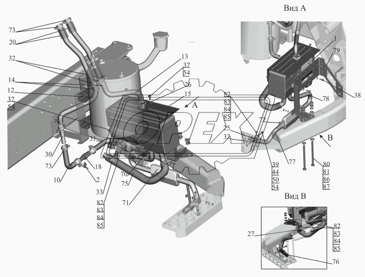 437030-3509247 Шланг (патрубок) ф20х29 L=810 масляного рад-ра "Валдай" (810х0х0) МАЗ