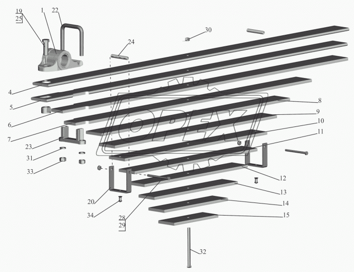 509-2912104-30 Лист рессоры МАЗ