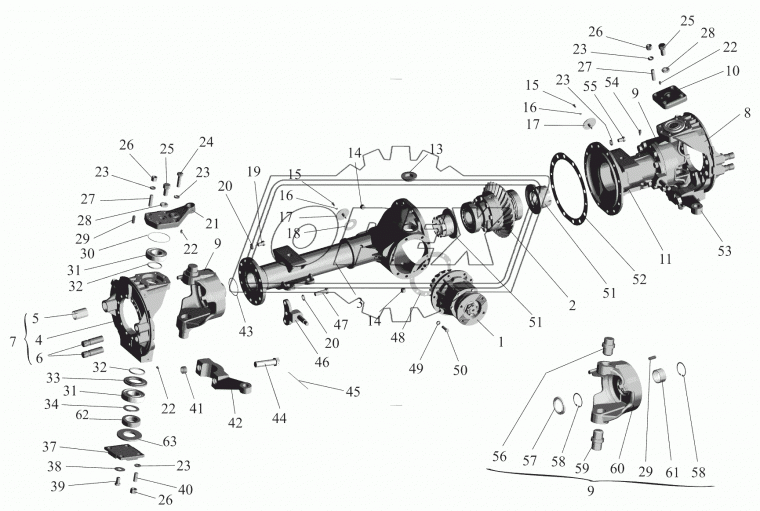 63171-2303010 Дифференциал 24z 20внутр.шлиц,24наруж.шлиц МАЗ
