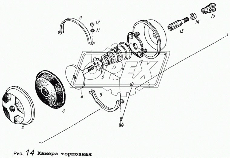 93865-3519118 Переходник МАЗ штока тормозной камеры Рнаруж=М14х1,5/Рвнутр=М14х1,5 L=122 МАЗ