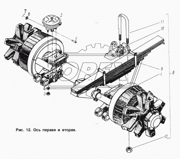 9389-2410005-30 Ось с тормозами МАЗ