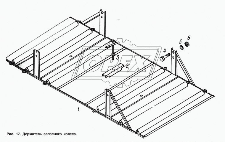 93866-3105011-10 Скоба L=330х62 1отв.ф22,2отв.ф16 МАЗ