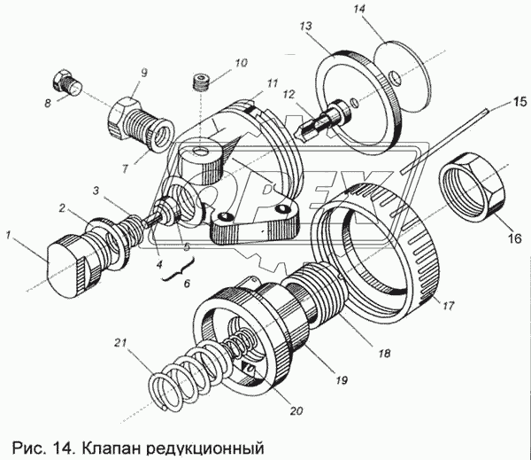 311527-П29 Гайка ГОСТ-5915 М30х1,5 h=21 К=41 крепления сошки ГУРа МАЗ