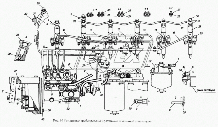 265-1104160 Трубка топливная низкого давления ММЗ
