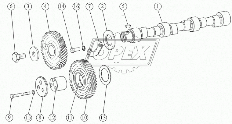 3LD-1006015 Вал распределительный MMZ-3LD (3-цил.дв.) ММЗ