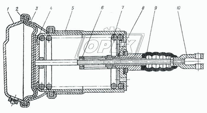 500-3519150 Диафрагма (мембрана) Тип 20; ф205 h=35 задней камеры тип 20 (МАЗ.КрАЗ) БРТИ
