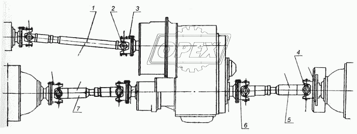 7505-2203010 Вал карданный МоАЗ (L=804+40 мм., МоАЗ-75051) передний мост БЕЛКАРД