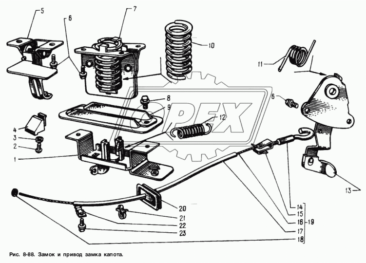 2141-8406114 Тяга привода замка капота Бычок