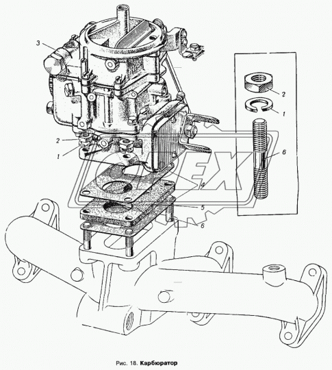 К126Н-1107010 Карбюратор АЗЛК-412,427,434,2134,2137,2140,ИЖ-412,2715 ПЕКАР