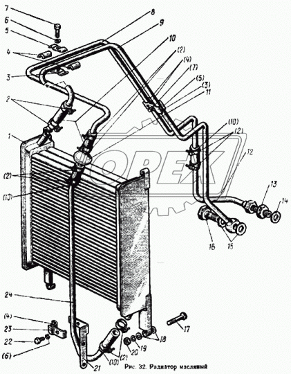 80А-1013117 Трубка (сталь) ф14; без наконеч. L=520 и гаек МТЗ РУП