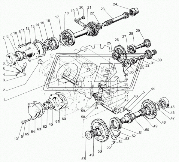 80-1601026 Вал ведущий привода ВОМ L=265 МТЗ РУП