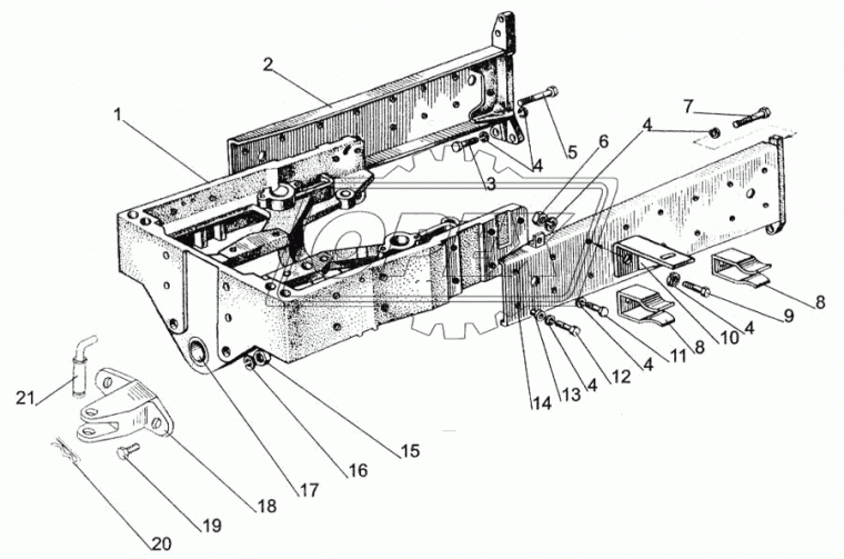 80-2806011-А Буксир передний МТЗ без болтов МТЗ РУП