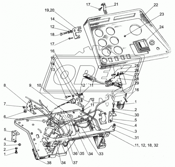 80-3805040 Кронштейн МТЗ РУП