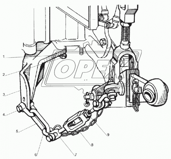 1220-4605092 Кронштейн левый, навески МТЗ-1221 МТЗ РУП